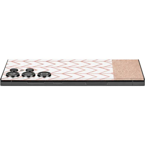 Rose Gold Herringbone Galaxy Skins